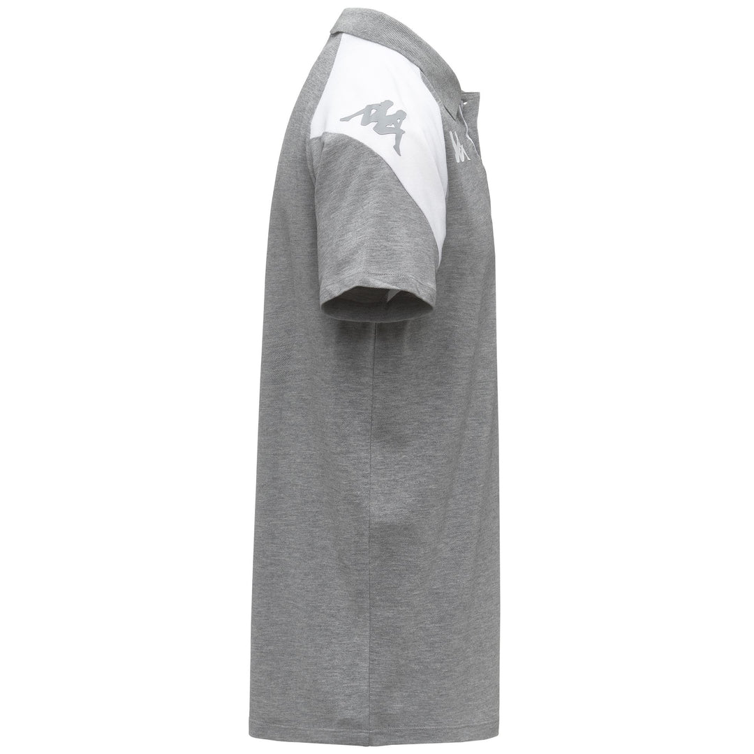 Grey melange Men's Slim Fit Polo Shirt with Ribbed Collar main