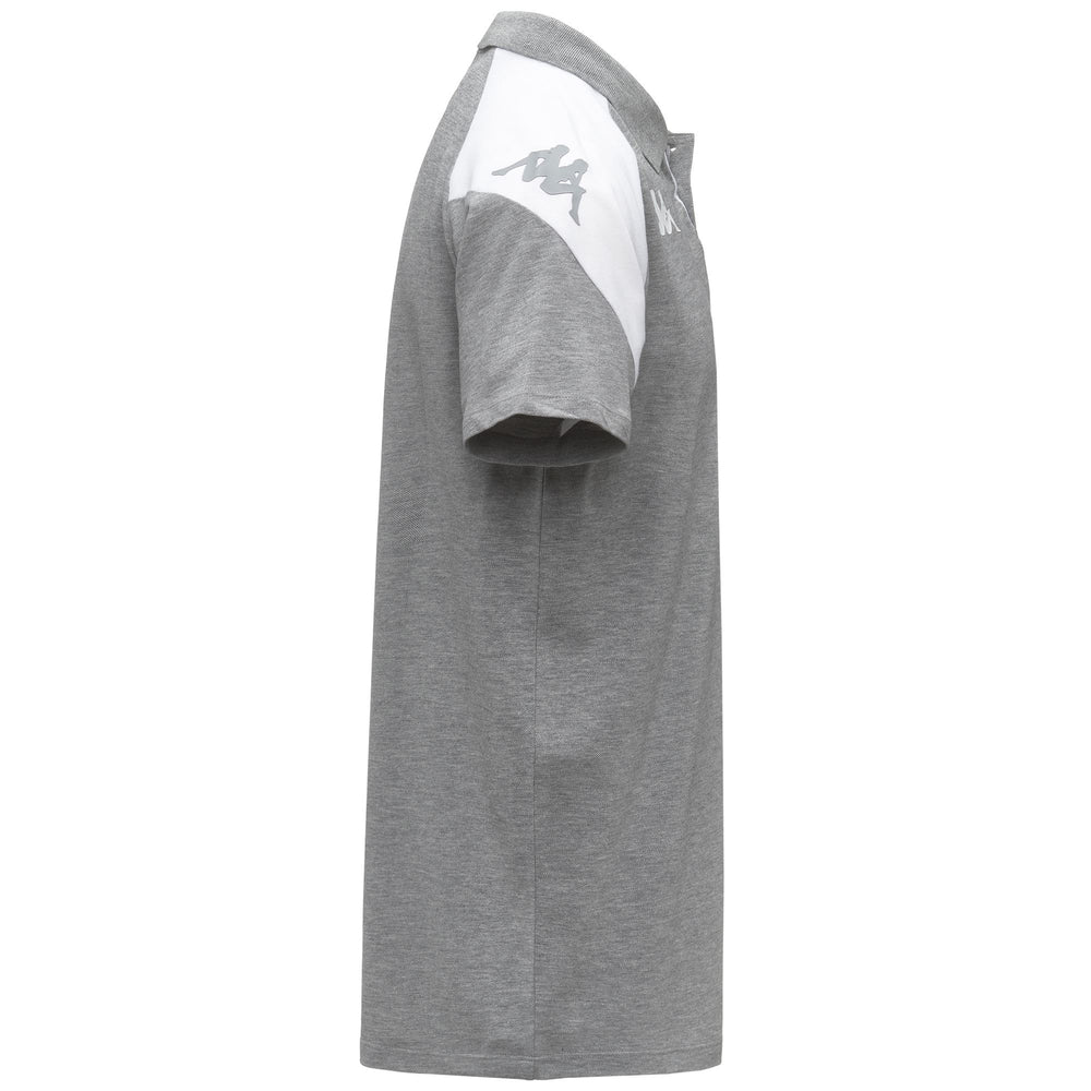 Polo da calcio grigia slim fit da uomo in cotone 02