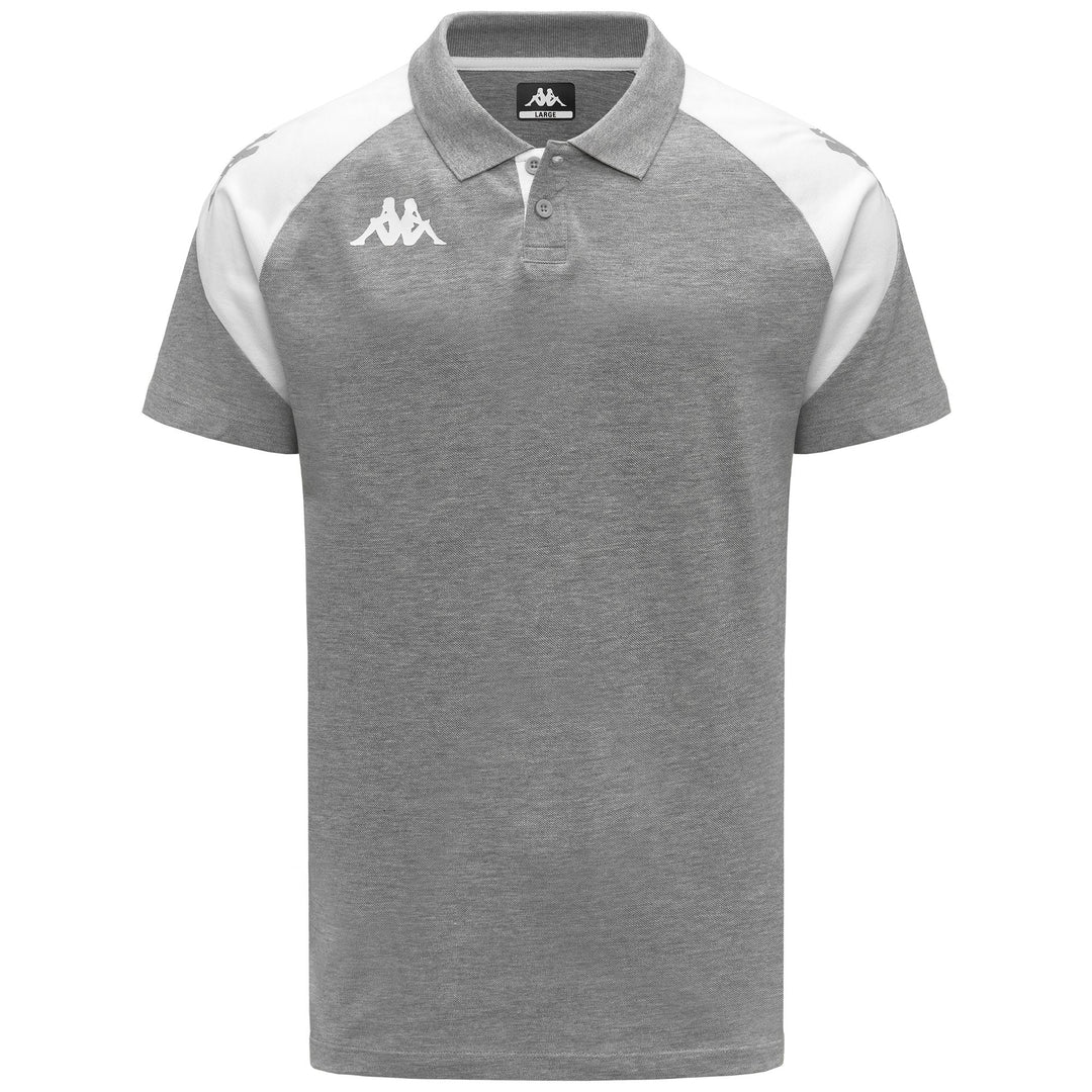 Polo de algodón gris ajustado para hombre para fútbol 01