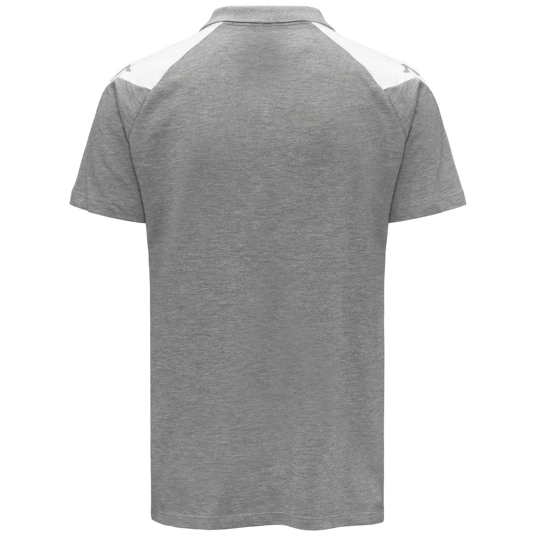 Grey melange Men's Slim Fit Polo Shirt with Ribbed Collar main