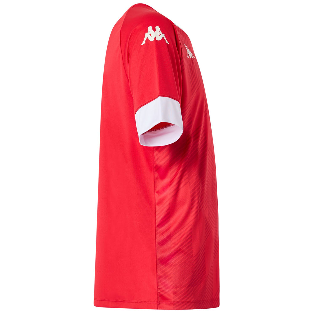 Red Men's Slim Fit Soccer Shirt in Interlock Fabric main