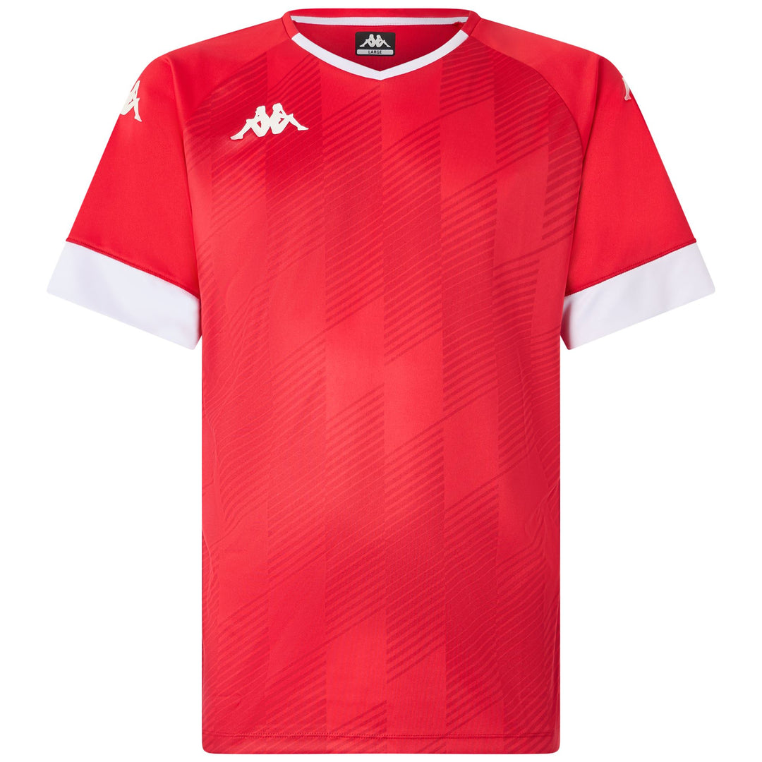 Red Men's Slim Fit Soccer Shirt in Interlock Fabric main