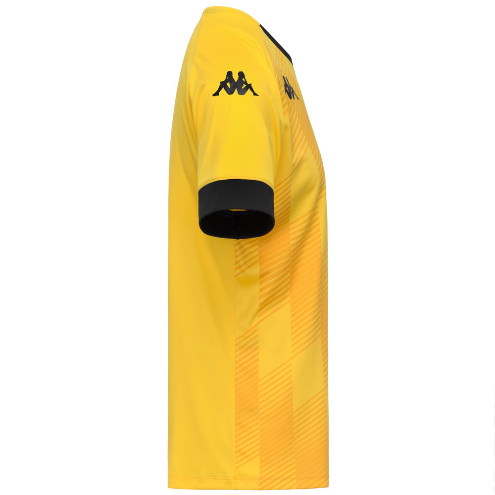 Yellow Men's Slim Fit Soccer Shirt in Interlock Fabric 02