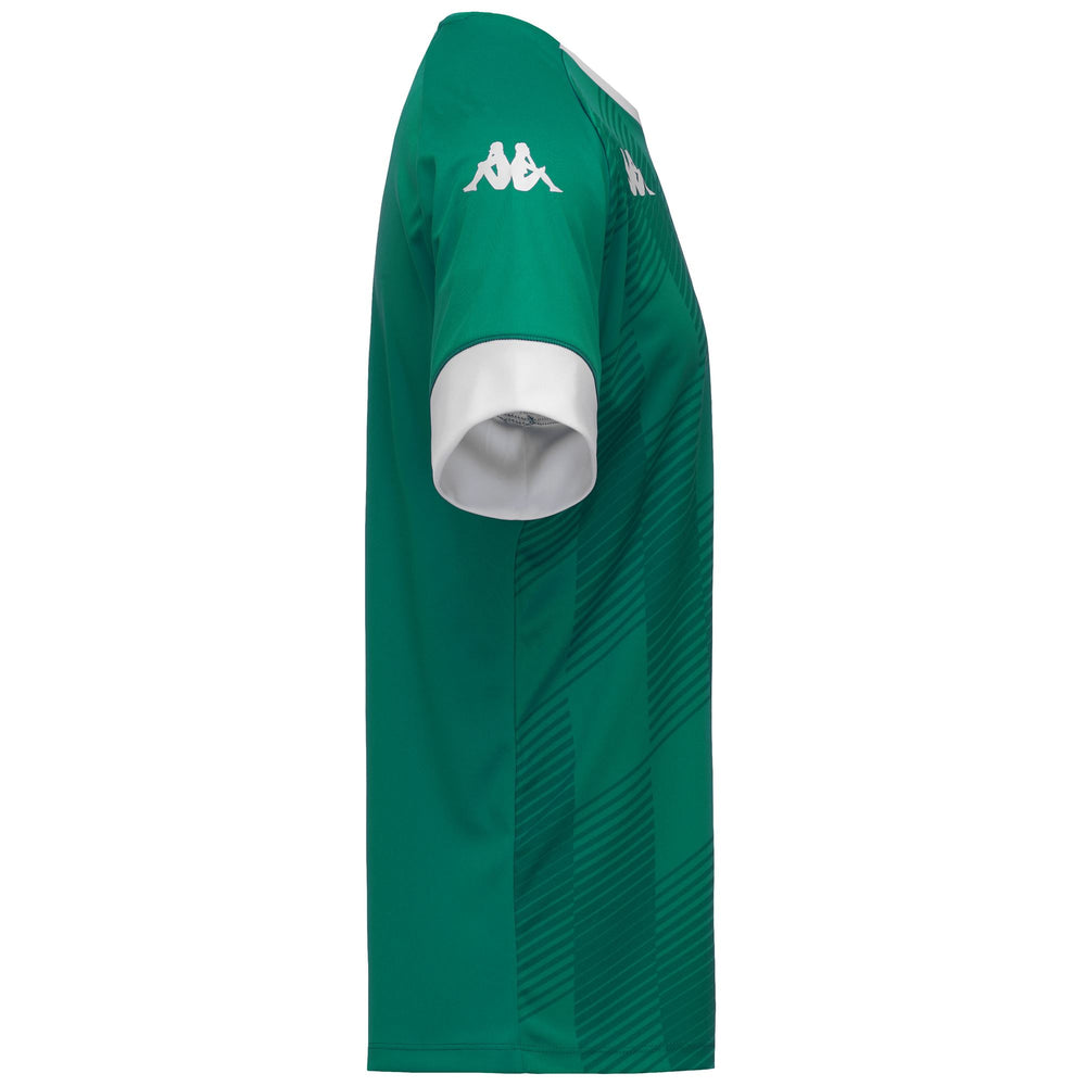 Green Men's Slim Fit Soccer Shirt in Interlock Fabric 02