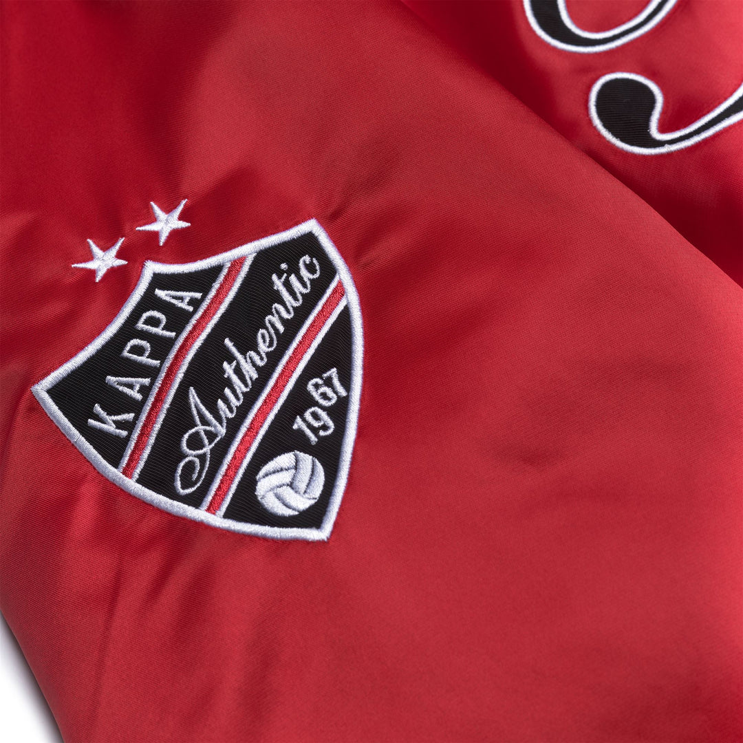 Chaqueta bomber deportiva roja y negra para hombre main