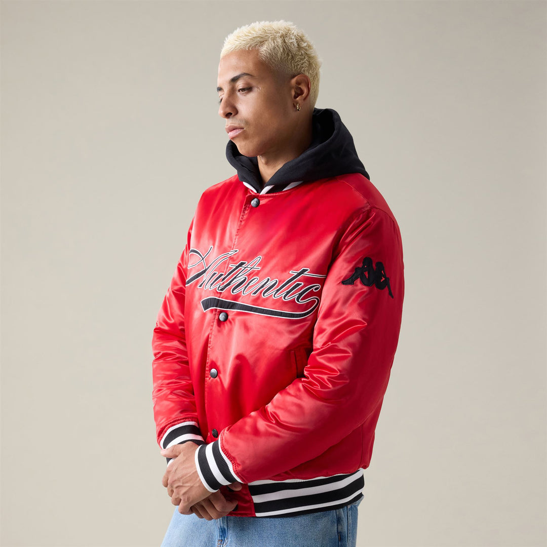 Red and Black Men's Sporty Bomber Jacket main