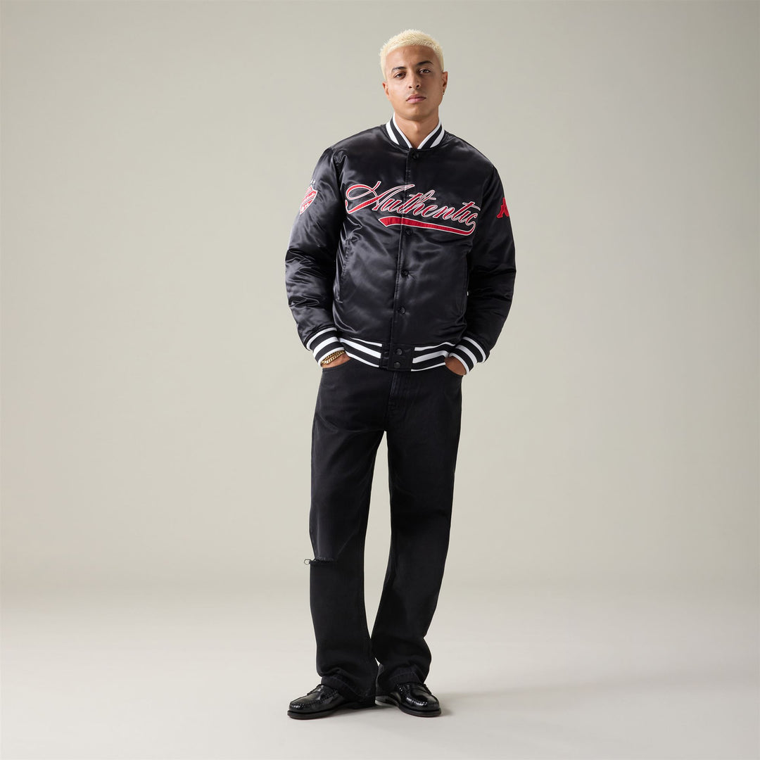 Chaqueta bomber deportiva negra para hombre main