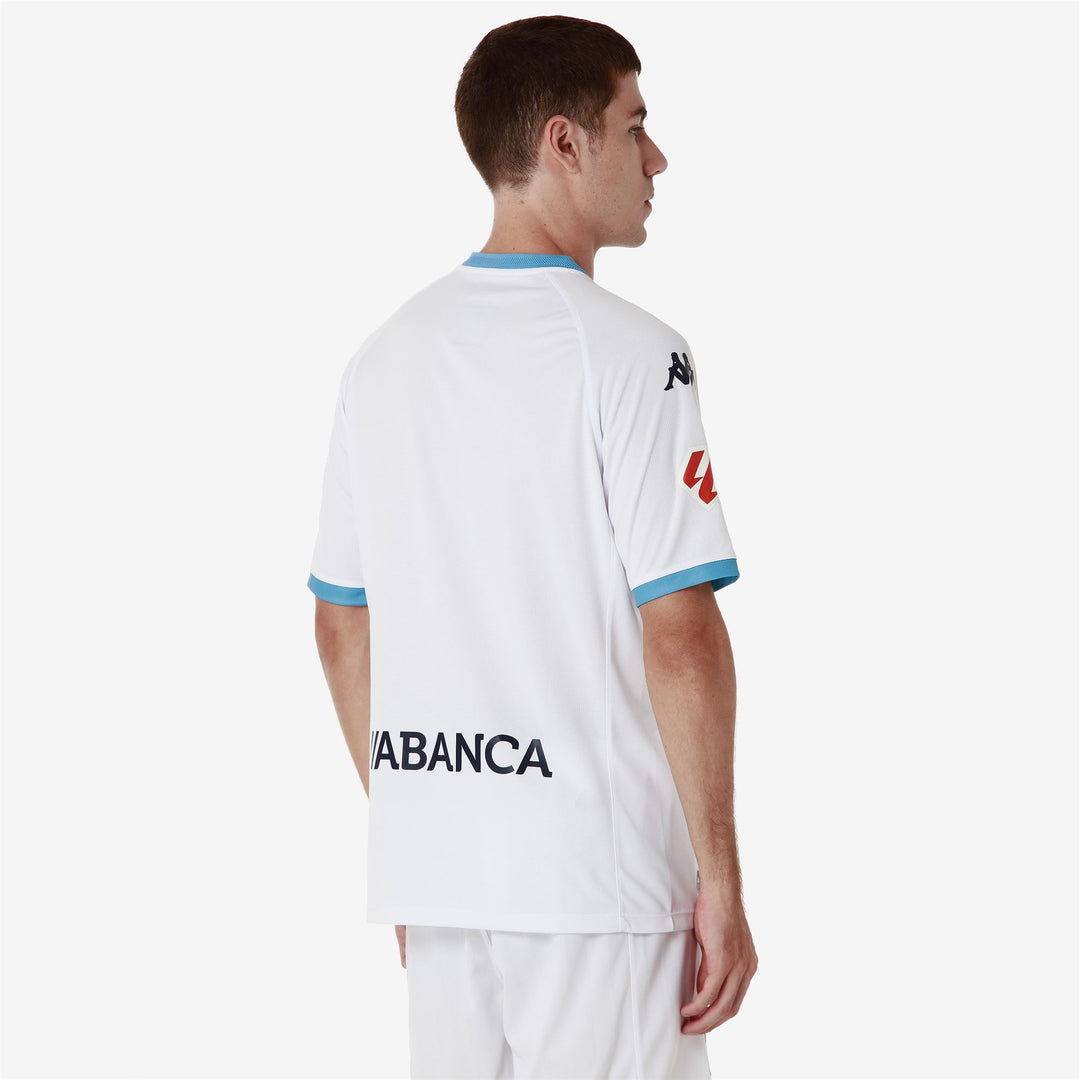 Maillot de football blanc Deportivo de La Coruña pour homme en tissu recyclé main