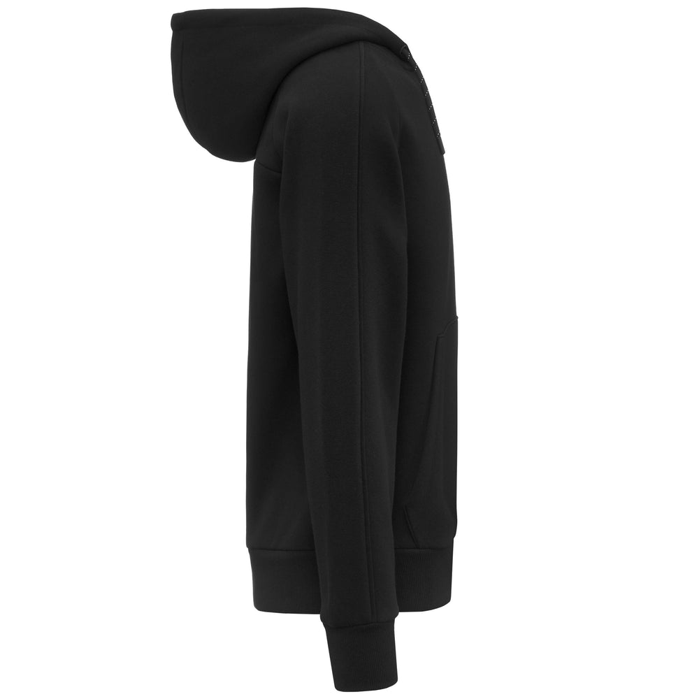 Chaqueta polar negra para hombre con detalles en contraste 02