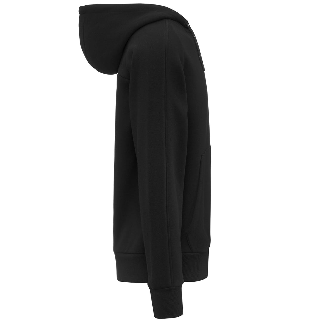 Chaqueta polar negra para hombre con detalles en contraste main