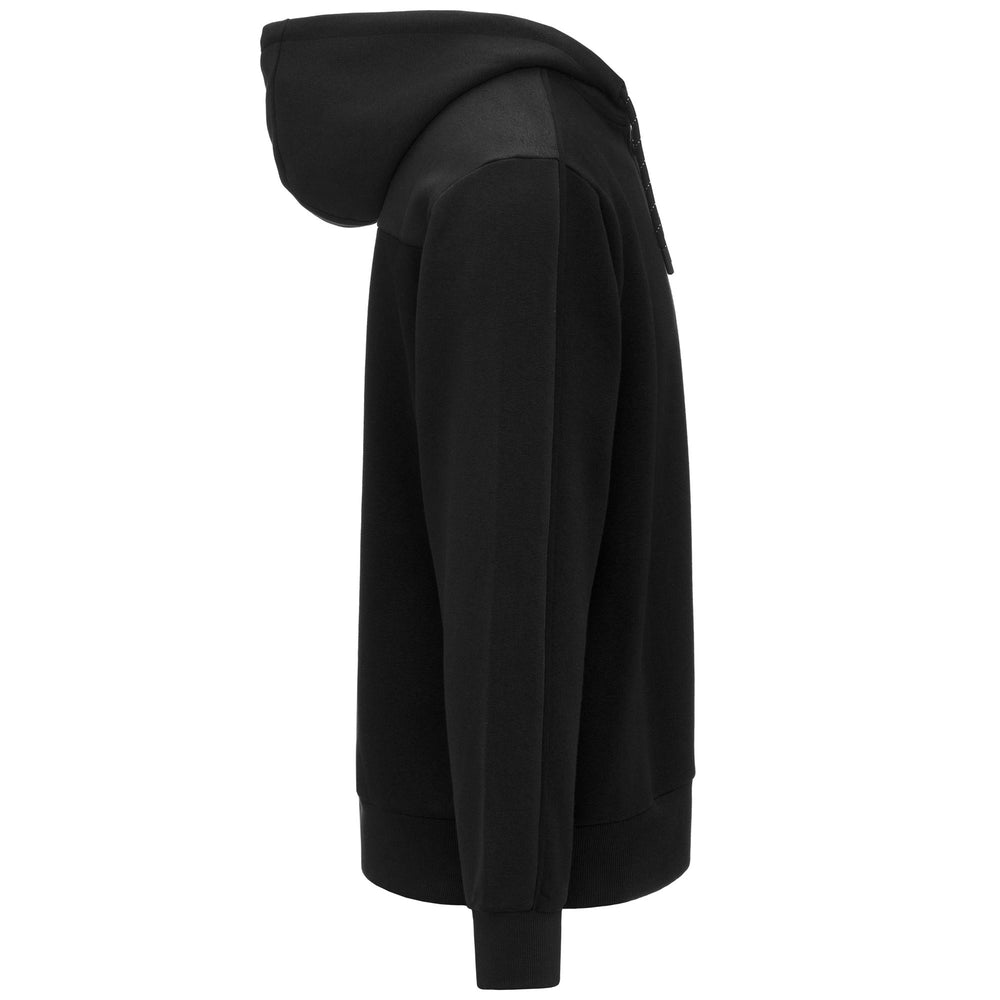 Chaqueta polar negra para hombre con cordón y cremallera completa 02