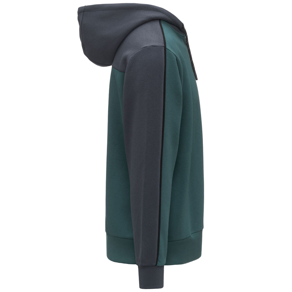 Green jasper Men's Fleece Jacket with Contrast Details 02