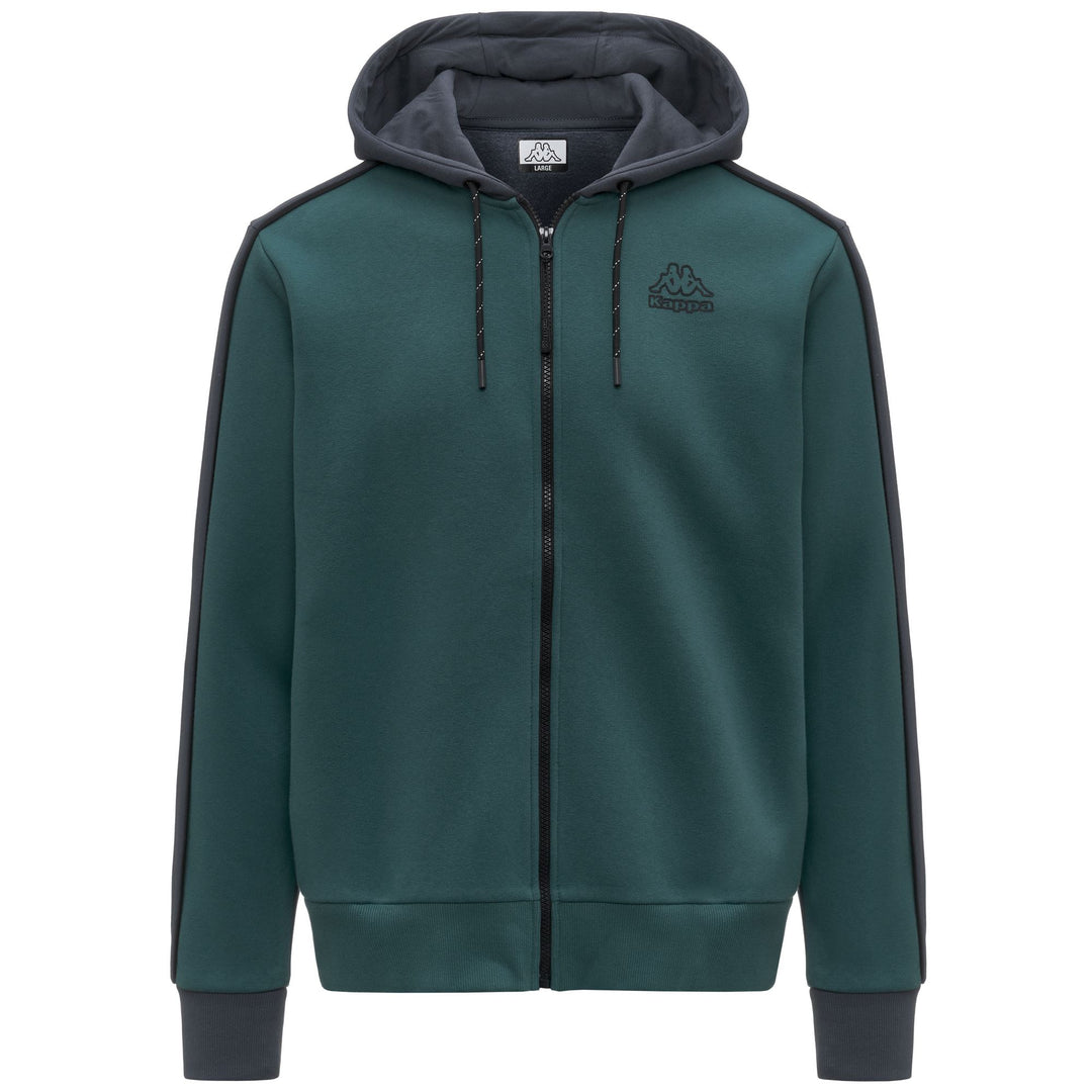 Green jasper Men's Fleece Jacket with Contrast Details 01