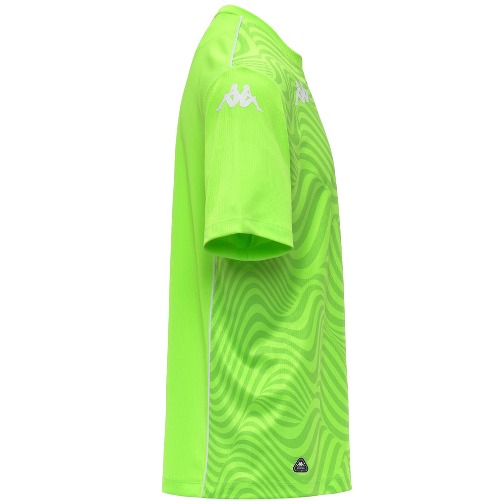 Maglia da portiere da uomo verde neon con protezione Hydro-Way 02