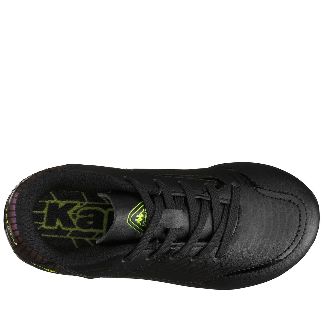 Black and Neon Yellow Boy's Technical Soccer Shoes main