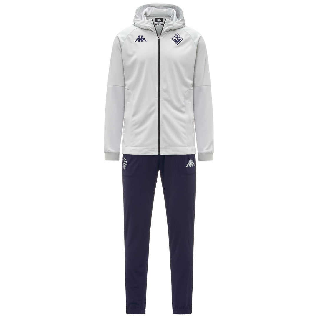 Grey Men's Slim Fit ACF Fiorentina Football Tracksuit 01