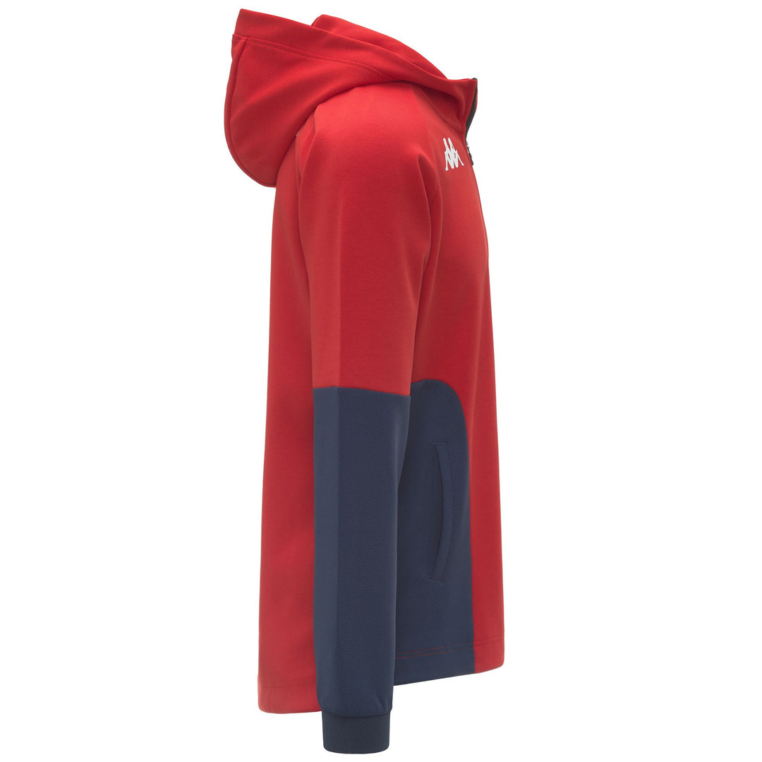 Red Men's Fleece Jacket with Team Logo and Slim Fit main