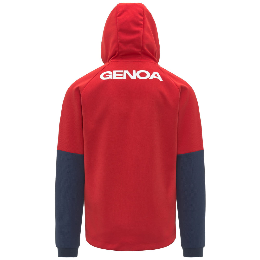 Red Men's Fleece Jacket with Team Logo and Slim Fit main