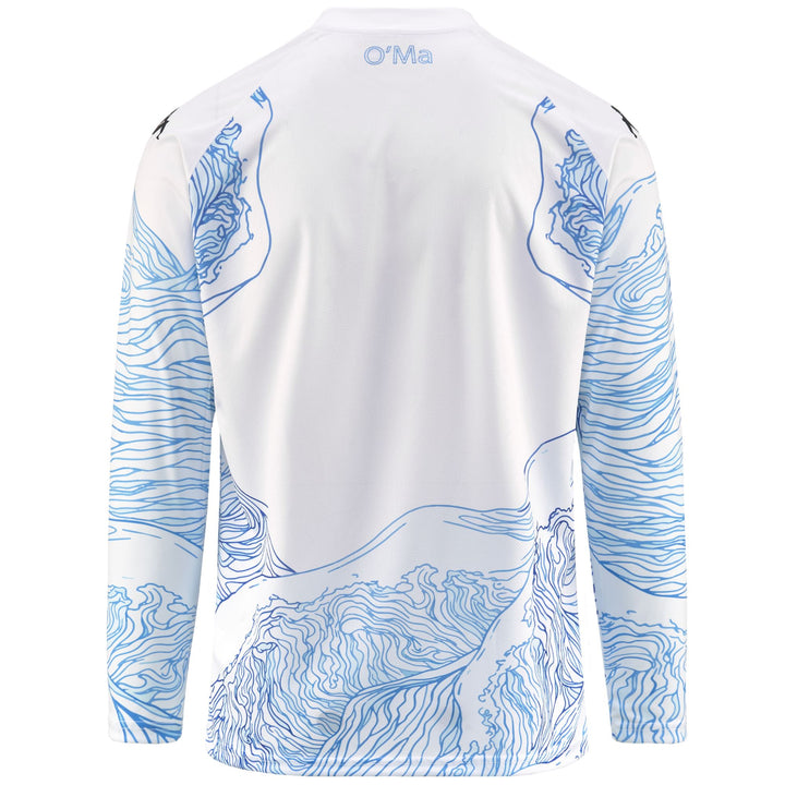 Active Jerseys Man CENTO MANCHES LONGUES NSS SPORTS Shirt WHITE - BLUE  SKY Dressed Side (jpg Rgb)		
