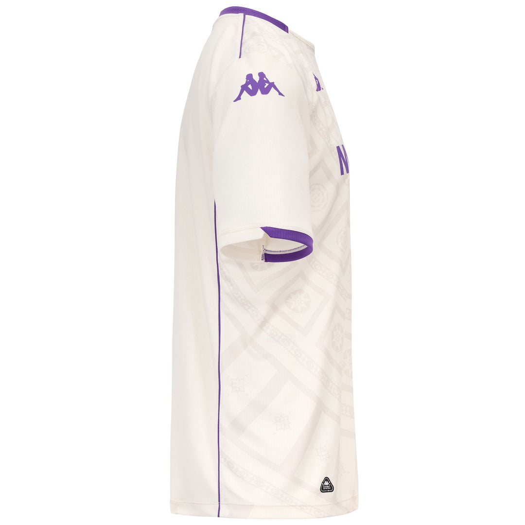 Maillot de football ACF Fiorentina pour homme, blanc, en tissu recyclé main