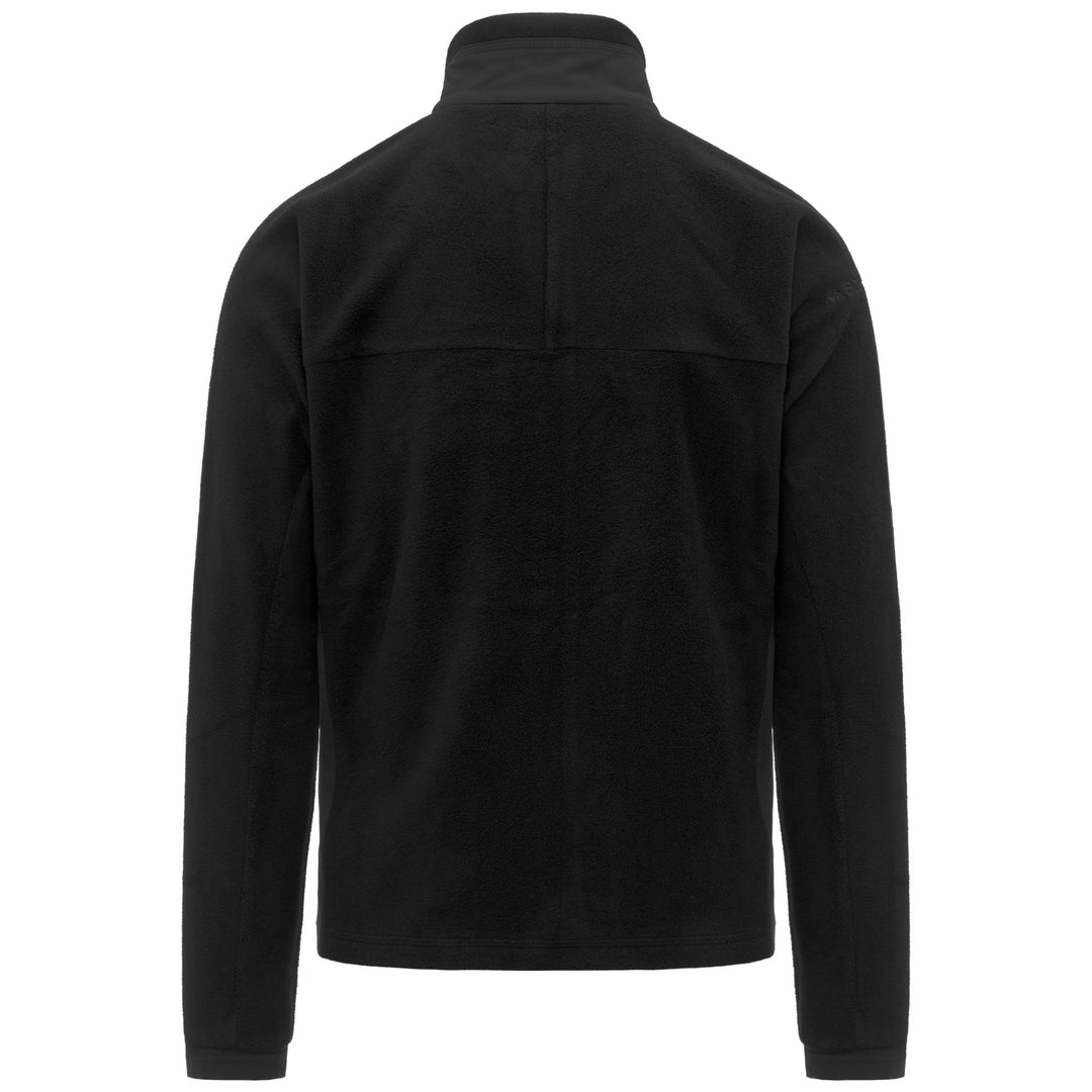 Giacca in pile nera da uomo con tasche con cerniera main