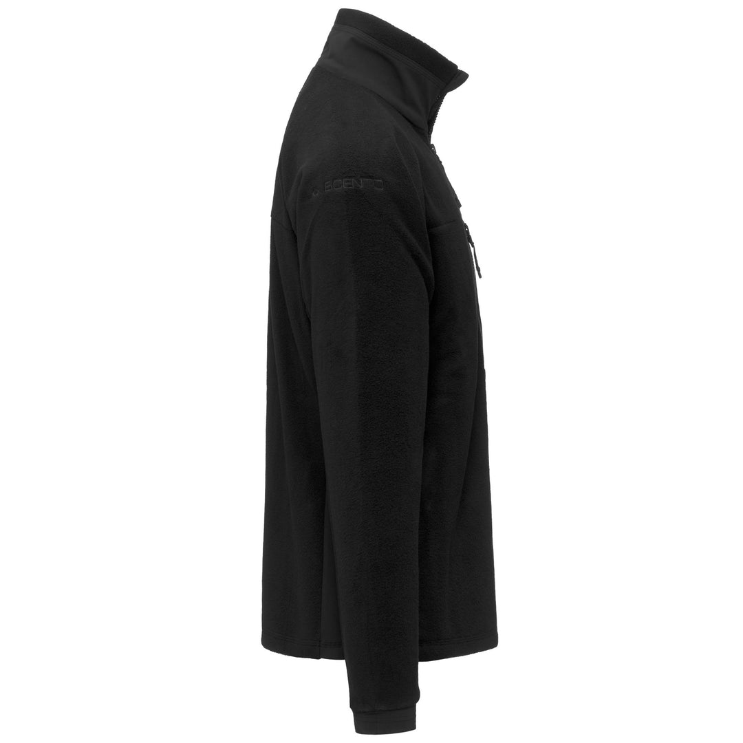 Giacca in pile nera da uomo con tasche con cerniera main