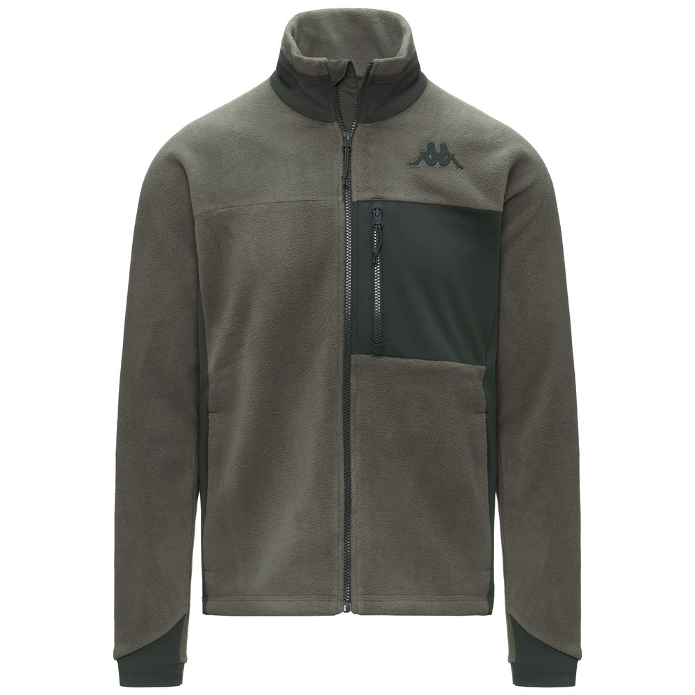 Green Men's Slim Fit Ski Fleece Jacket with Zippered Pockets 02