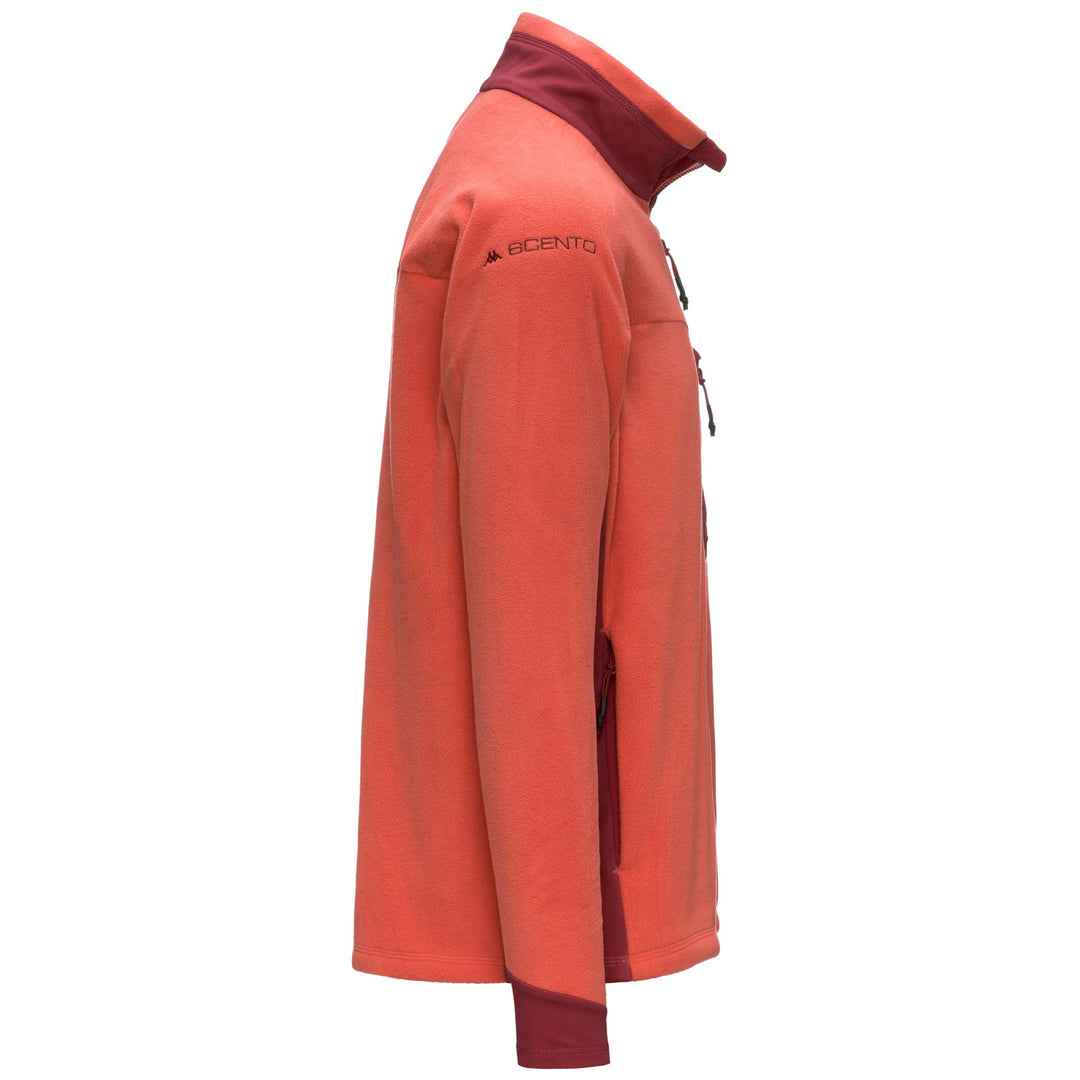 Veste polaire orange pour homme, coupe ajustée, idéale pour le ski main
