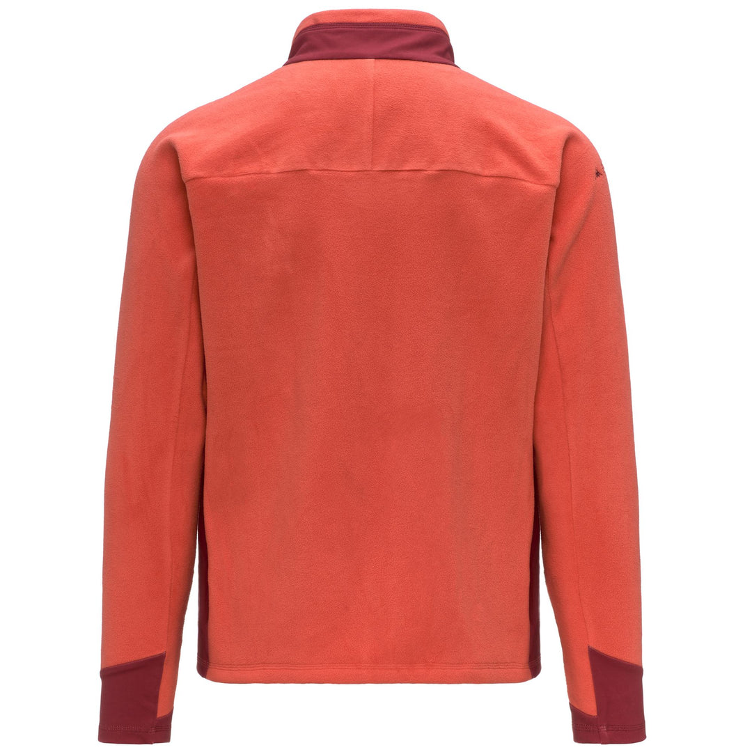 Veste polaire orange pour homme, coupe ajustée, idéale pour le ski main