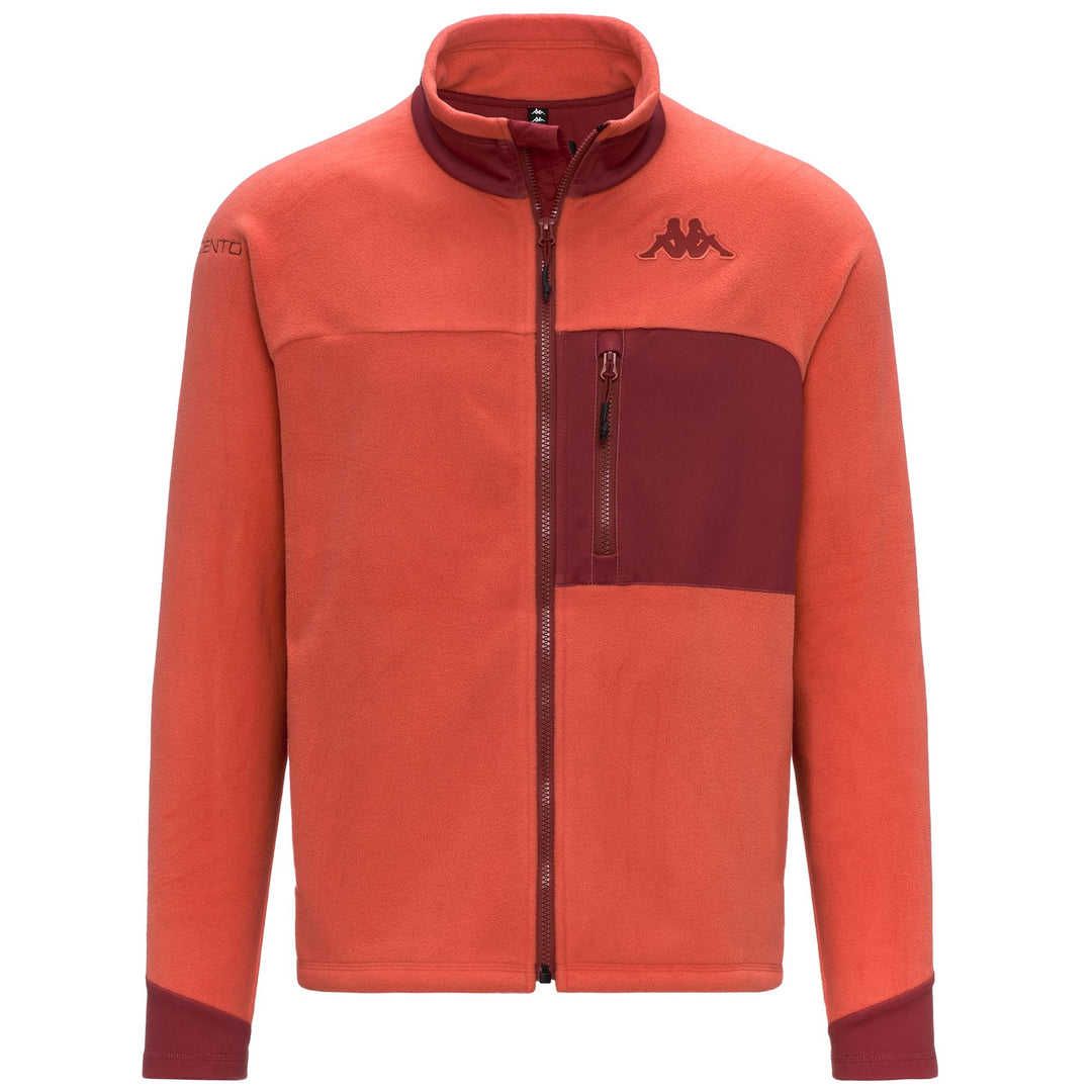Chaqueta polar roja para hombre con bolsillos con cremallera main