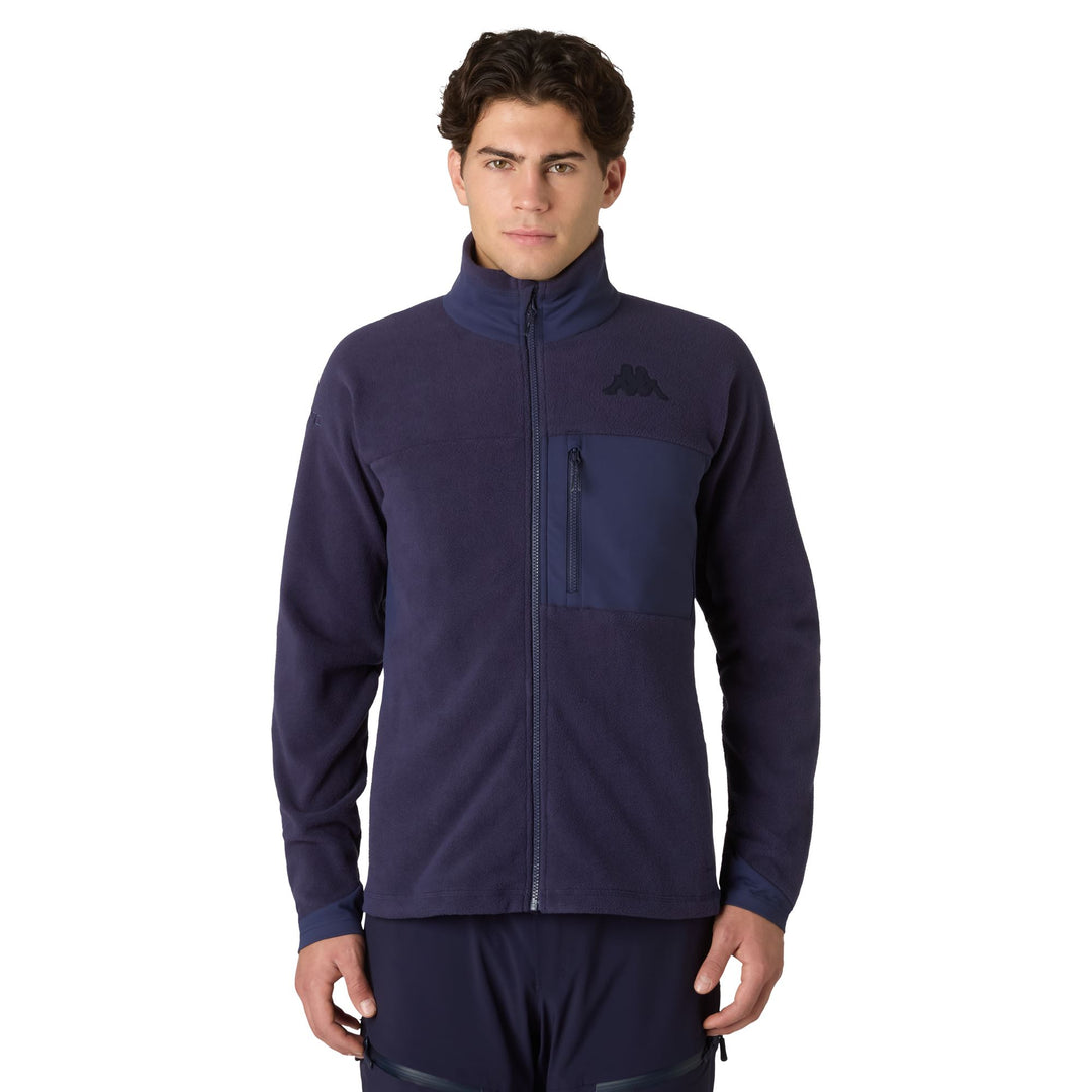 Blue Men's Slim Fit Functional Fleece Mid-Layer 01