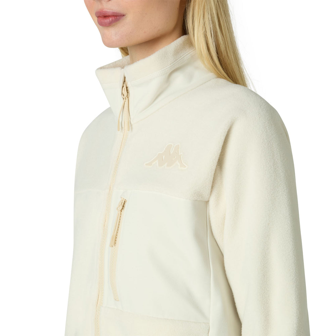 Beige Women's Slim Fit Fleece Mid-Layer with Pockets main