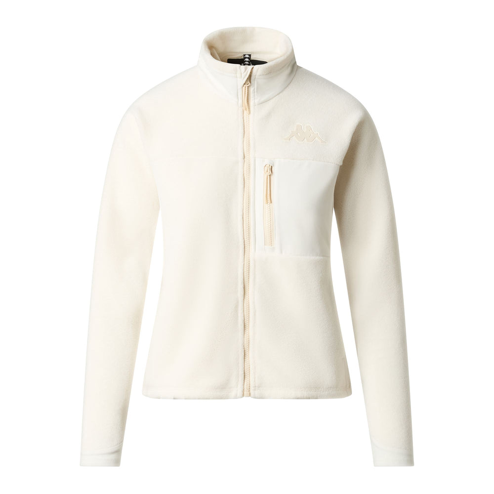 Beige Women's Slim Fit Fleece Mid-Layer with Pockets 02