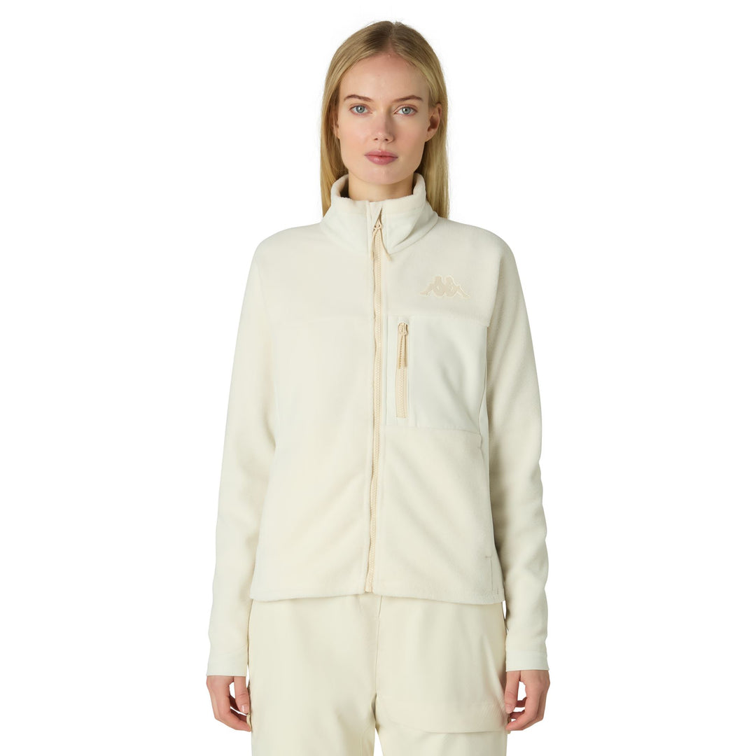 Beige Women's Slim Fit Fleece Mid-Layer with Pockets 01