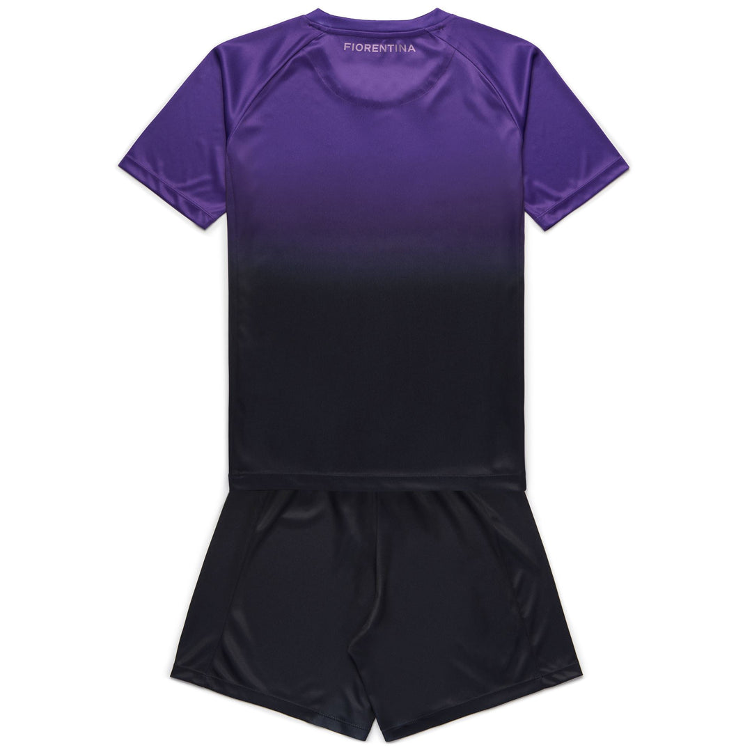 Conjunto de fútbol para niño violeta con pantalón corto y camiseta main
