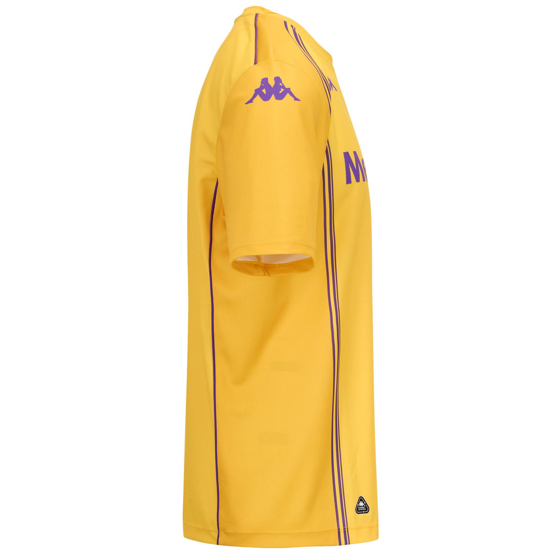 Maillot de gardien de but de football ACF Fiorentina pour homme, jaune, en tissu recyclé main
