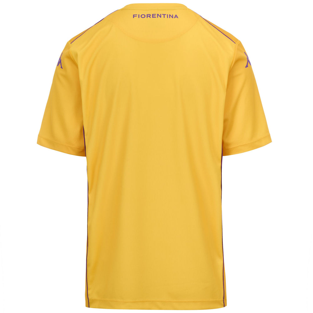 Maillot de gardien de but de football ACF Fiorentina pour homme, jaune, en tissu recyclé main