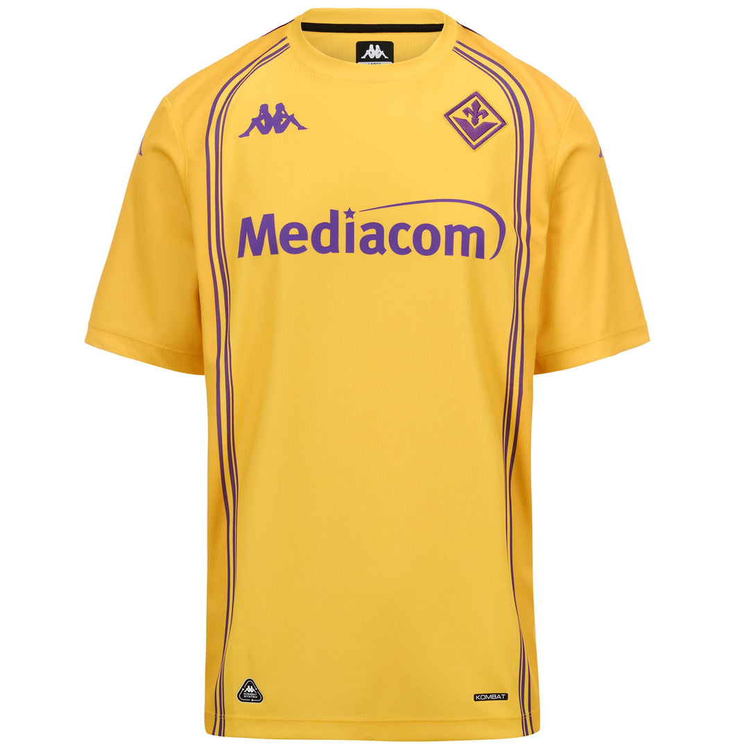 Maillot de gardien de but de football ACF Fiorentina pour homme, jaune, en tissu recyclé 01