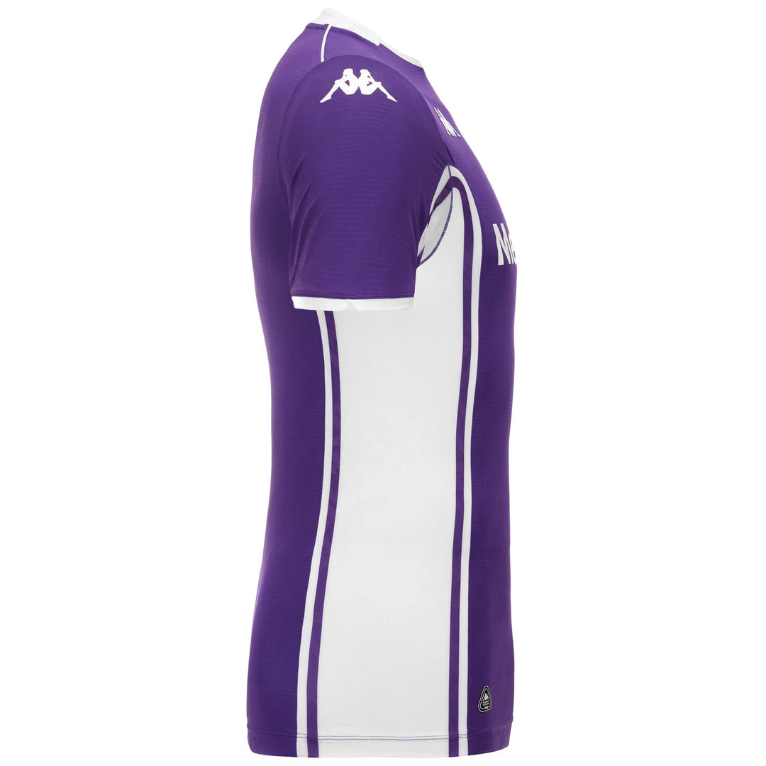 Maillot de football ACF Fiorentina pour homme, coupe ajustée, en tissu jacquard violet main