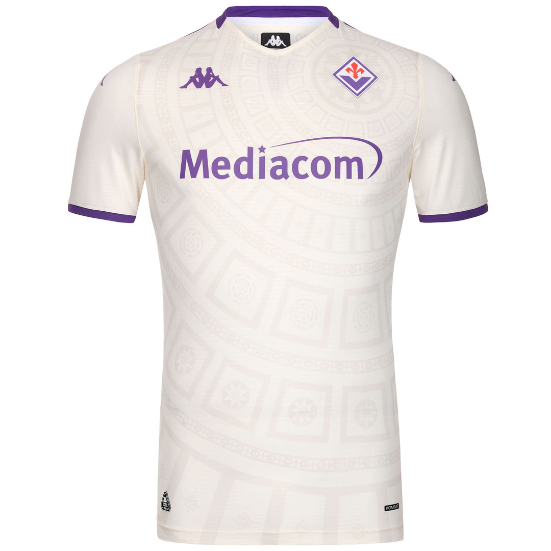 White Men's ACF Fiorentina Football Slim Fit Jersey 01