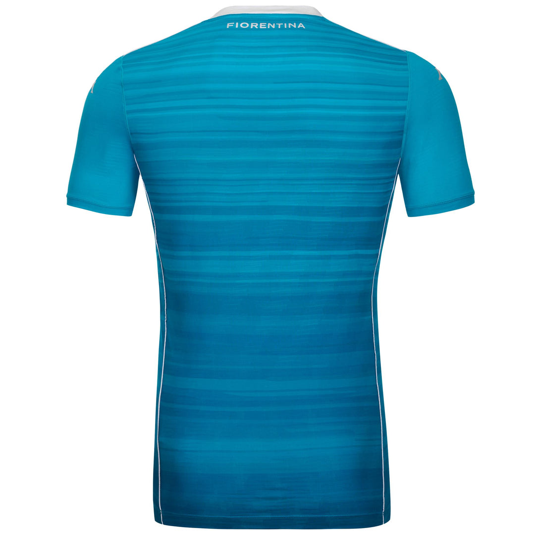 Maillot de football ACF Fiorentina bleu pour homme, coupe ajustée, en tissu recyclé main