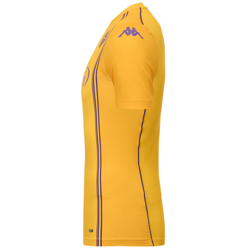 Maglia da portiere da calcio ACF Fiorentina da uomo gialla vestibilità slim 02