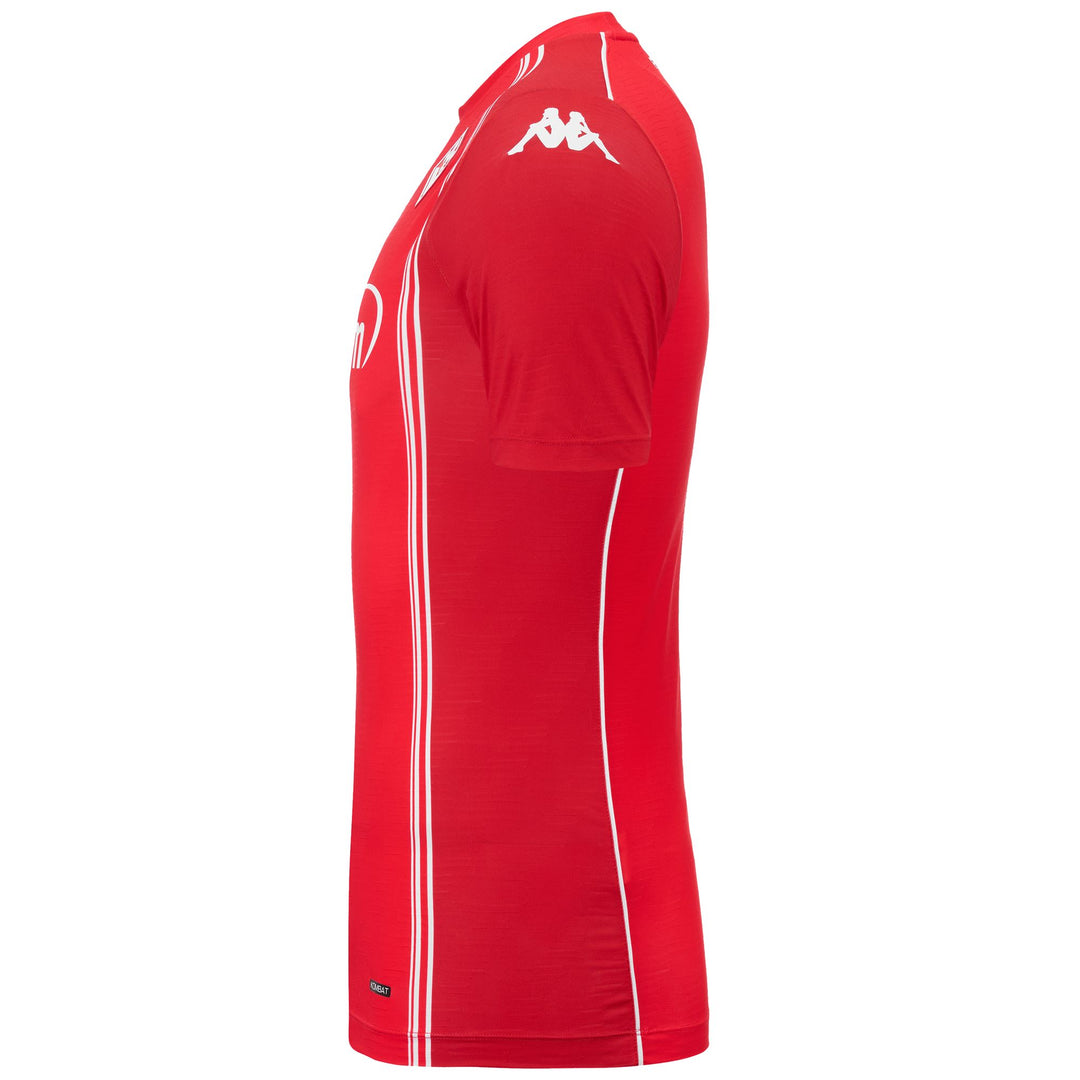 Maillot de football rouge pour homme ACF Fiorentina en tissu jacquard recyclé main