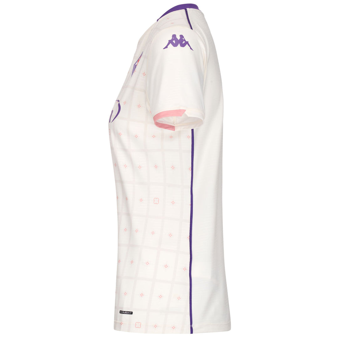 Maglia da calcio ACF Fiorentina da donna bianca in tessuto jacquard slim fit main