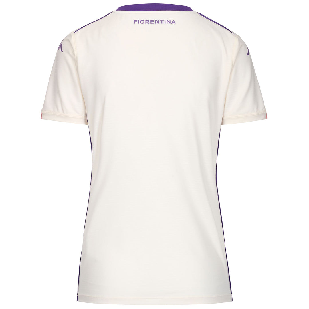 Maglia da calcio ACF Fiorentina da donna bianca in tessuto jacquard slim fit main