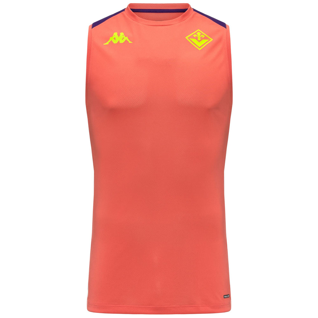 Camiseta de entrenamiento de fútbol ACF Fiorentina roja de corte entallado para hombre 01