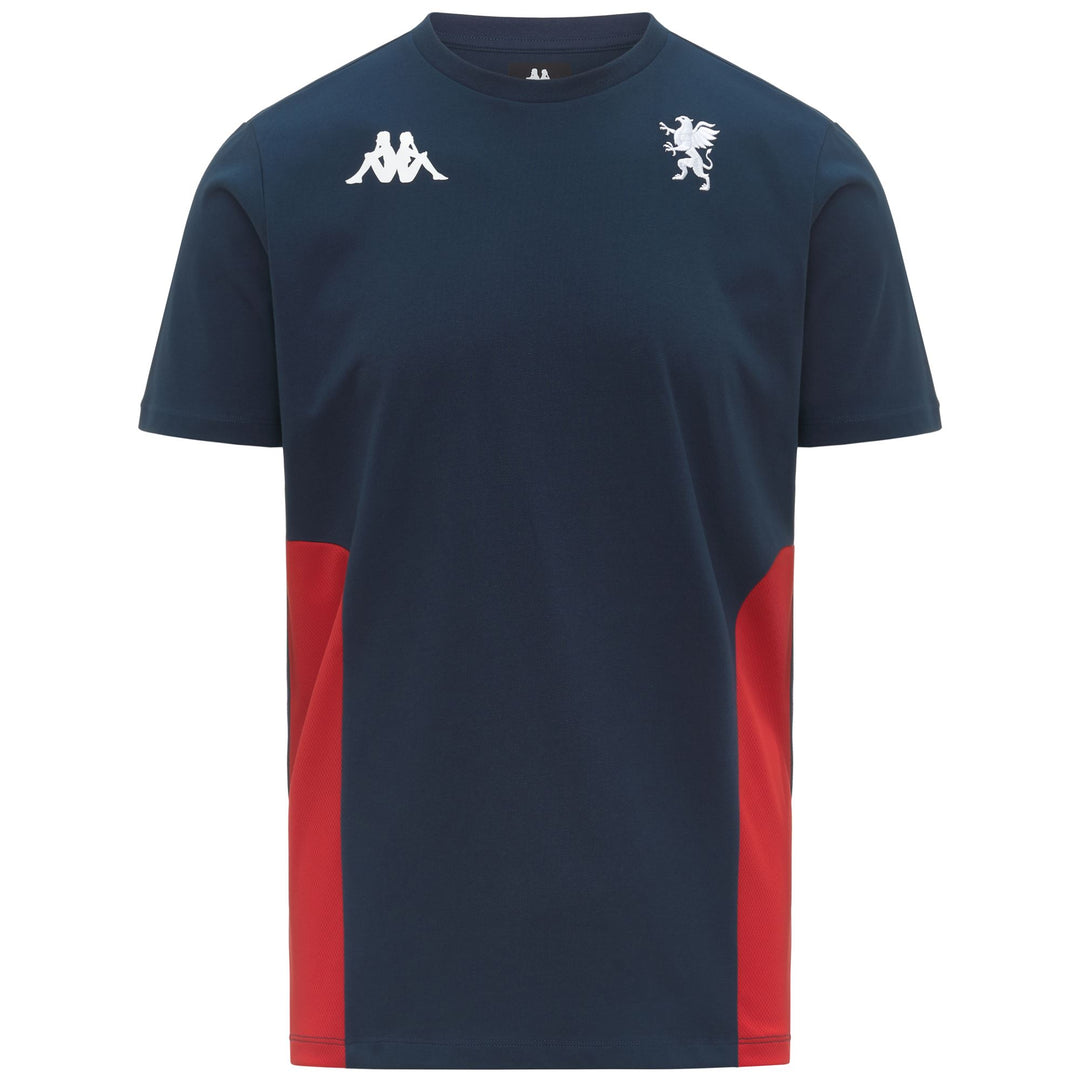 Dark blue Men's Slim Fit T-Shirt with Team Logos and Inserts 01