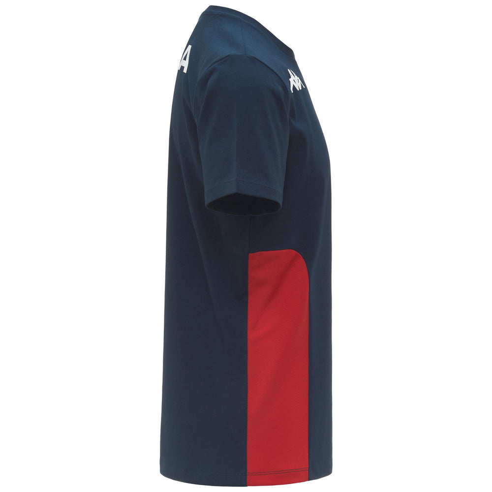 Dark blue Men's Slim Fit T-Shirt with Team Logos and Inserts 02