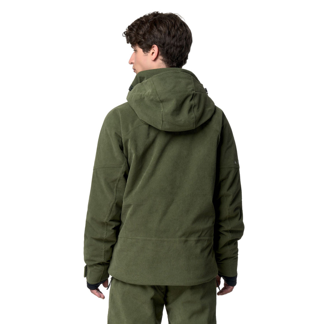Men's Green Padded Ski Jacket with Waterproof Protection main