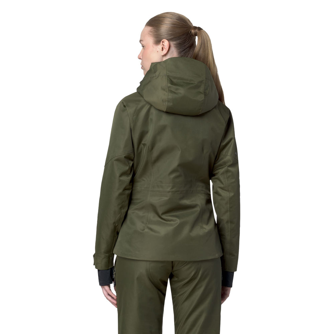 Green Women's Waterproof Padded Jacket with Detachable Hood main